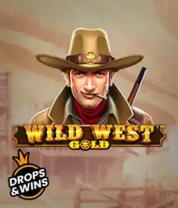  Encounter the rugged sheriff of "Wild West Gold," a captivating slot game by Pragmatic Play. The image shows a confident sheriff with a sheriff’s badge, framed by a dusty Old West town backdrop. The game's title is boldly featured in a rustic font, accentuating the Wild West adventure theme. 